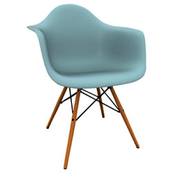 Vitra Eames DAW 43cm Armchair Ice Grey / Light Wood